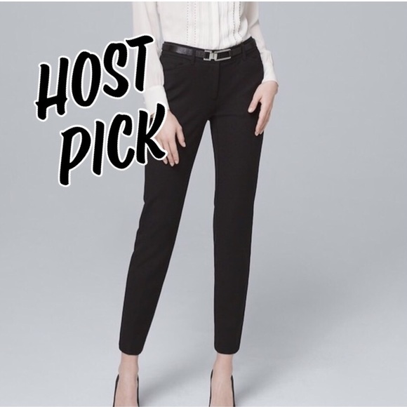 White House Black Market Pants - White House Black Market Black Cuffed Ankle Pants
